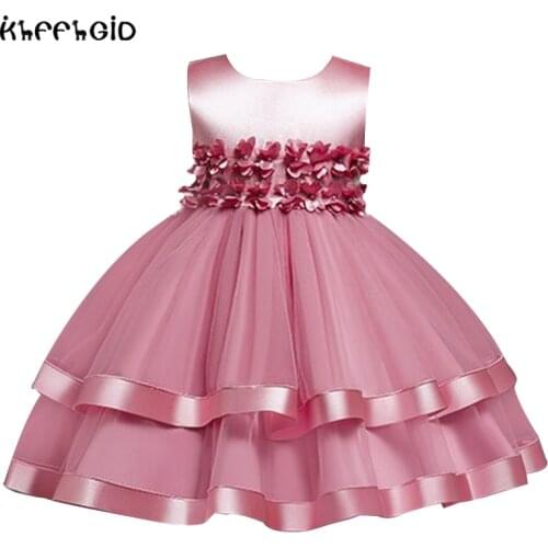 Girl Dress Embroidery Trailing Children Princess Flower Wedding Formal Evening Dresses for Girls Costume Dress Tail Detachable