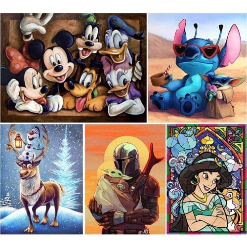 Disney Diamond Painting Cross Stitch 5D Diamond Embroidery Full Square Picture Rhinestones Art Bead Home Decor Full Round