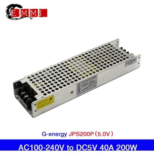 G-energy 5V 40A 200W Slim Switching Power Supply with Dial Switch,Full Color LED Display Power Supply