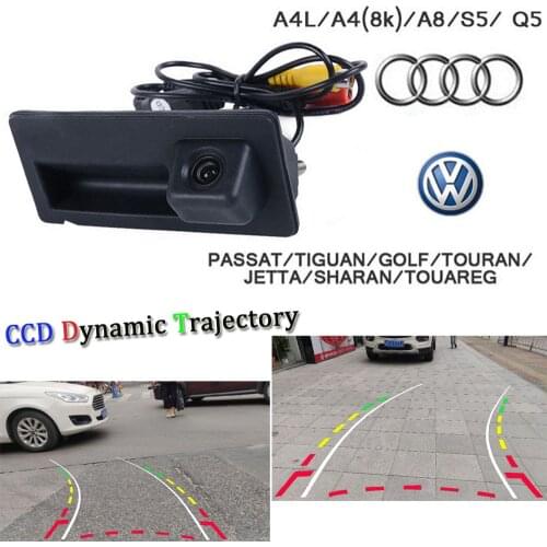 Dynamic Trajectory Car Special Rear View Camera Trunk Handle For Volkswagen VW Passat Golf Polo Jetta Tiguan Touaveg A4 Q3 Q5