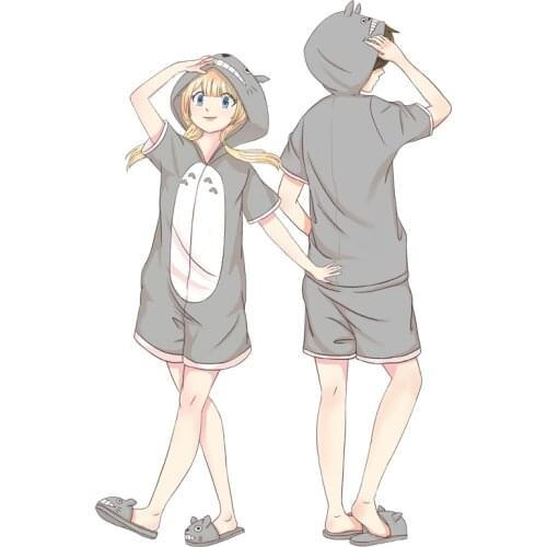 Cartoon Tonari no Totoro Cosplay Onesies Pajama Night-suit At Home Sleepwear Halloween Party Pyjamas Jumpsuit