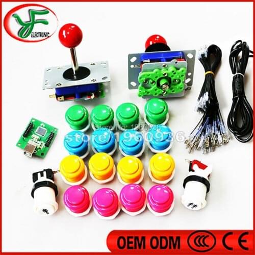 Arcade Bundle kits for arcade joystick push button PC / PS3 USB to Jamma Mame,Raspberry PI