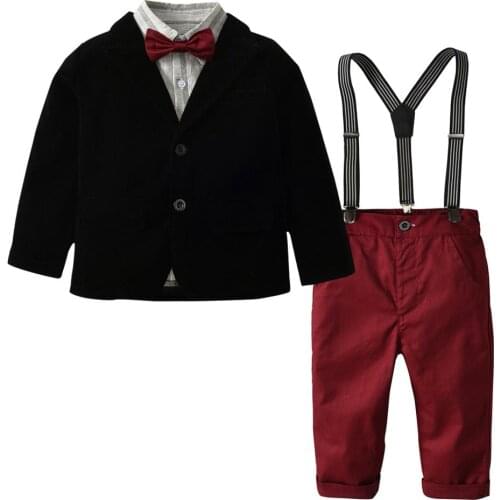 Toddler Boy Clothes Sets Boys Wedding Suits Kids Clothes Children Clothing Boy Sets Gentleman Suit T-shirt+Jeans Outfits Suits