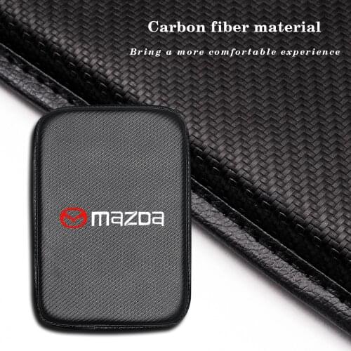 Leather Car Armrest Mat Universal Interior Storage Box Mats Dust-proof Waterproof Protector For MAZDA 3 BK BL 5 CR CW 6 II GH CX