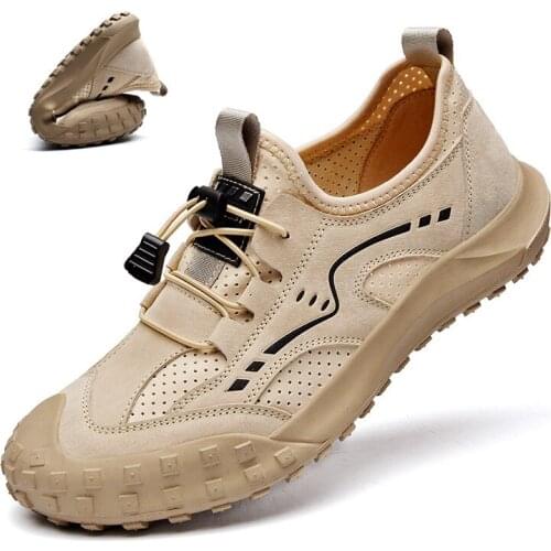 Autumn Breathable Men Sneakers Luxury Mesh Outdoor Shoes Soft Sole Comfortable Suede Casual Mens Shoes Fashion Hiking Footwear