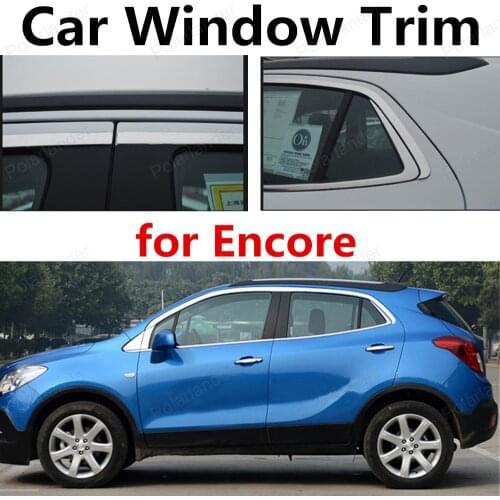 Hot sell Car Styling Stainless Steel Window Trim Decoration Strips For Encore without column