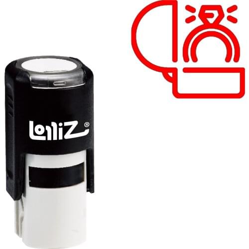 LolliZ Ring Box Self-Inking Rubber Stamp - Modern Symbol Series