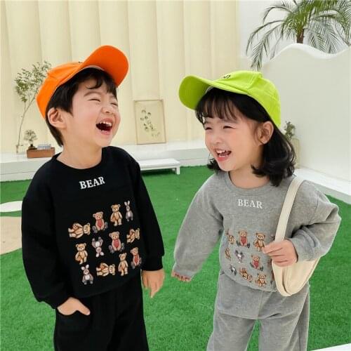 Fashion Spring Autumn Childrens Clothes Set Baby Boys Coat + Pants 2pcs/Set Kids School Beach Costume Teenage Girl Clothing