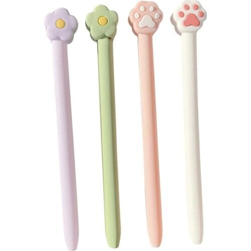 Cartoon Cat Paw Shape Anti-lost Stylus Pen Protective Cover Soft Silicone Case Sleeve for Apple Pencil 1/2 Tablet Accessories