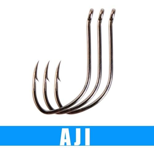 FTK AJI High Carbon Steel Fishing Hook Set 3packs Catfish Ringed Single Carp Hook Japan 2-14# Barbed Carp Fishhook With Eye