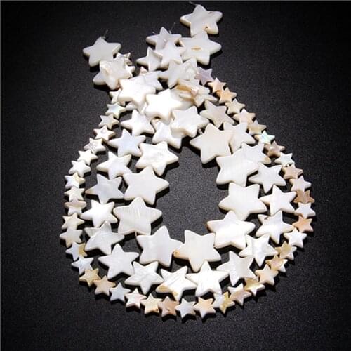 Natural Shell Five-pointed Star Pentagram Beads Charm Mother Of Pearl Shell For Jewelry Making Necklace Bracelet DIY accessoies