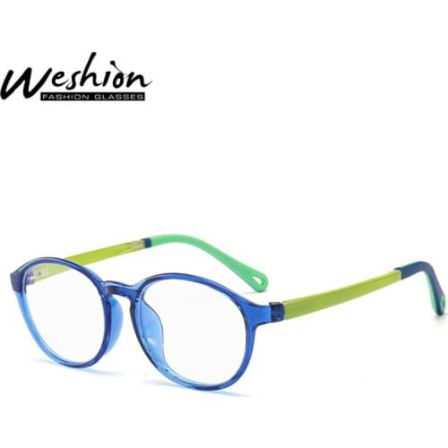 Teens Blue Light Glasses Kids Youth Frame Anti Reflective Oval Protective Optical Lens Gamiing Boy Girls 5 to 15 Eyeglasses UV40
