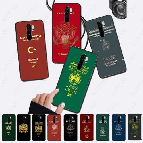 Passport Phone Case for redmi note8pro note7 note5 note6pro 7 7A 8 8A Note8T Note9s note9pro max Cover