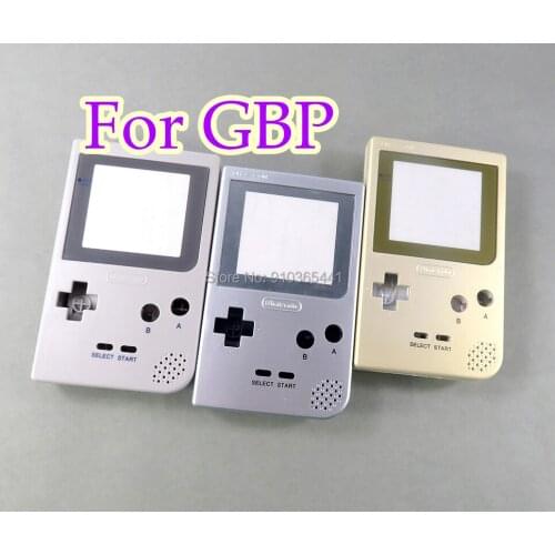 1set Gold Sliver Grey Full Set Housing Shell Case Cover Repairt Parts For Gameboy Pocket GBP Game Console With Buttons Screw
