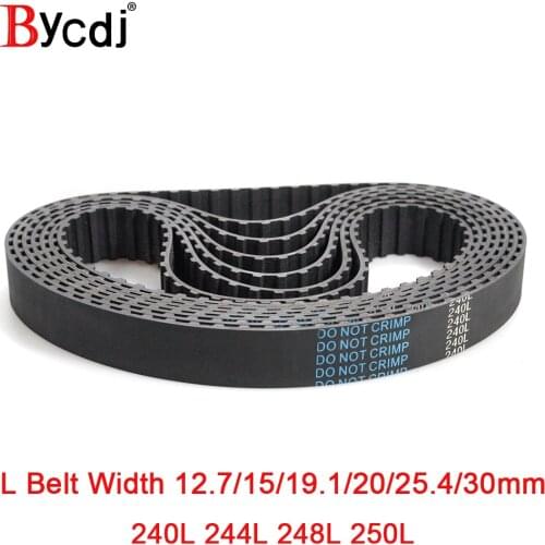 Trapezoid L Timing belt C=240/244/248/250 Width 050/12.7mm 075/19.1mm 25.4mm Synchronous Belt 240L 244L 248L 250L