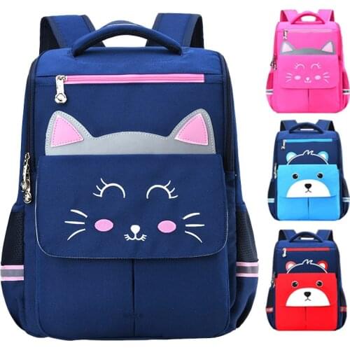 2021 Cartoon Nylon Children Backpacks kindergarten cat Schoolbag Animal Kids Backpack Children School Bags Girls Boys Backpacks