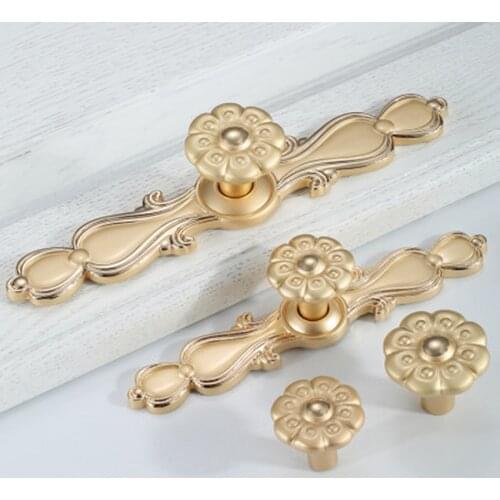 Modern simple fashion matt gold kitchen cabinet wine cabinet wardrobe door handle drawer tv cabinet shoe cabinet knob pull