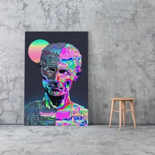 Steam Wave Color Sculpture Art Canvas Painting Wall Future Sci-Fi Punk Style Abstract Posters and Prints Modern Home Decoration