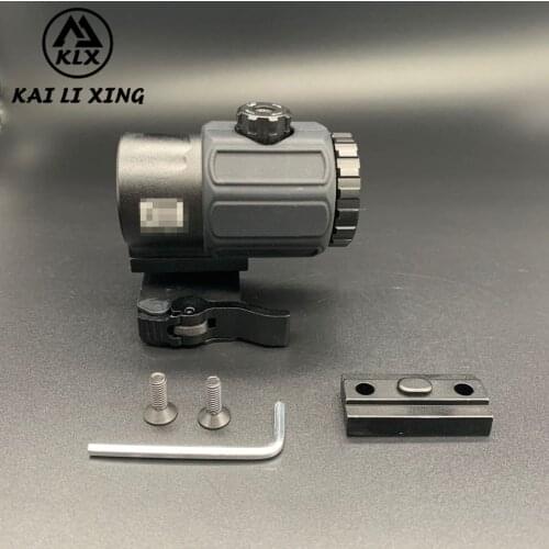 Tactical G43 3x Magnifier Scope Sight with Switch to Side STS QD Mount Fit for 20mm rail Rifle Gun