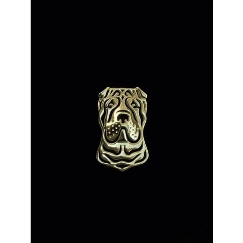 Trendy Chinese Shar Pei Broches Gold Color Silver Color Dog Brooches For Men Dress Brooch Fish Hungry