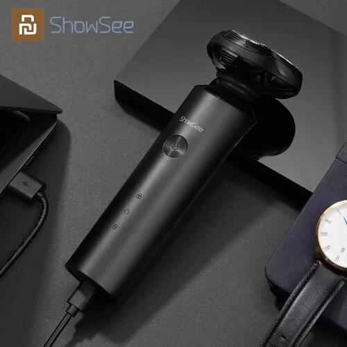 XIAOMI ShowSee Men Electric Shaver Type-C Fast Charge Waterproof Dry Wet Beard Trimmer Mens Shaver 3D Suspension Cutter Head