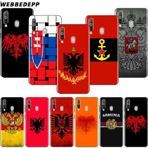 WEBBEDEPP Albania Russia flag Soft TPU Case for Samsung Note 10 Plus A10S A20S A30S A40S A50S A60 A70 M10 M20 M30