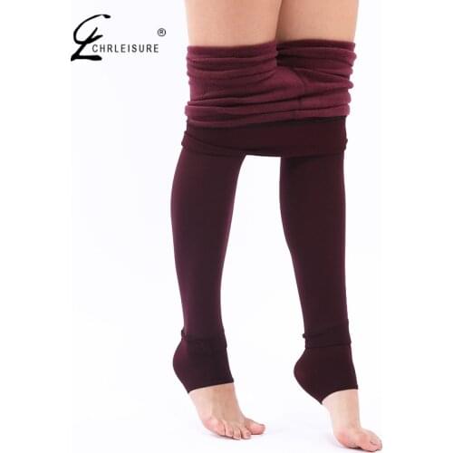 CHLEISURE S-XL 8 Colors Womens Warm Leggings High Waist Thick Velvet Legging Winter Leggings Solid All-match Leggings Women