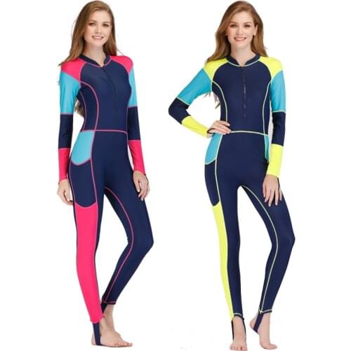 Womens Rash Guard, Full Body Cover Thin Wetsuit Lycra UV Protection Long Sleeves Sport Dive Skin Suit For Swimming Surfing Girl