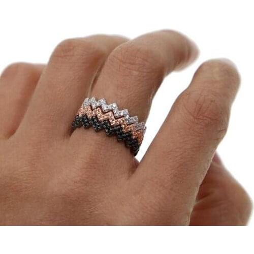 Heartbeat Promise Ring AAAAA cz Real 925 sterling Silver Sataement Party Wedding Band Rings for women Bridal Jewelry