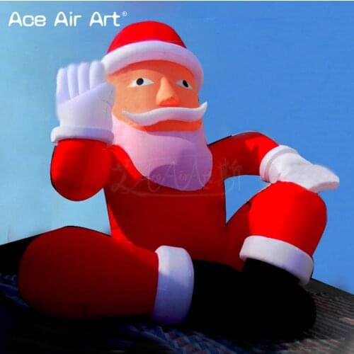 Winter Commerical Christmas Decoration Beautiful Siting Pose Gaint Inflatable Santa Claus Say Hello /Read The Bible