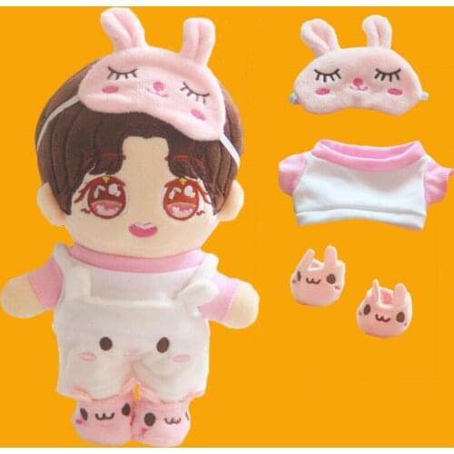 1set 20cm doll clothes Baby Plush Dolls Clothes Lovely rabbits dolls accessories for our generation Dolls clothes boy girl gift