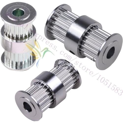 1pcs/lot Teeth 20 GT2 Timing Pulleys Double Head with Bore Size 8mm Or 5mm for 3D Printer,Ultimaker 2 GT2 Timing Pulley Double