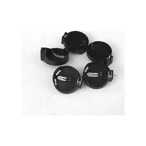 10PCS CR2025 Button Coin Cell Battery Socket Holder Case Black