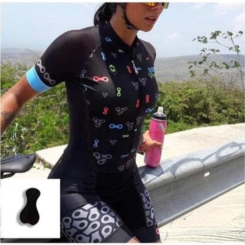 2021 Summer Bike Jumpsuit Cycling Jersey Sets Womens Clothing Triathlon Skinsuit Breathable Team Racing Uniform Outfit Gel Pad