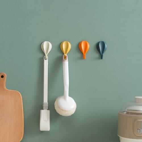 8 pcs hot air balloon strong sticky hook wall hanging kitchen and bathroom seamless sticky hook door free punching strong hook