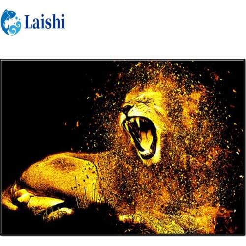 3D Diy Abstract animal art, lion Diamond Painting Cross Ctitch Kits Diamond art crystal Mosaic Embroidery Painting New Year Gift