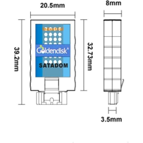 Free shipping Goldendisk 16GB SATA DOM hard Disc on Moudle SATA MLC Computer Memory Dual Channel for bank equipments,thin client