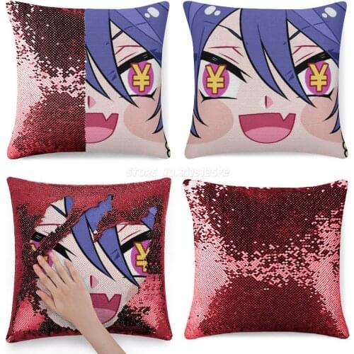 Dice Sequin Pillowcase Throw Pillow Case 40cmX40cm Hypnosis Mic Hypmic Ramuda Hypnosis Mic Amemura Ramuda Amemura Anime