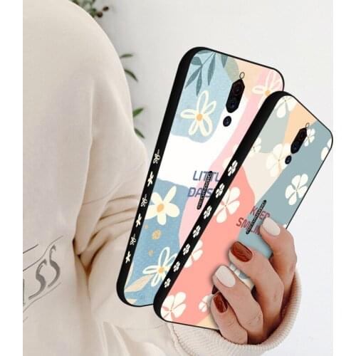 Side pattern Four-leaf Clover Case For Nubia Play Red Magic 6 Pro Flowers TPU Cover For ZTE Axon 10 Pro A2020 Pro