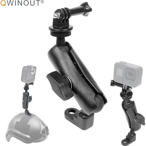 QWINOUT Motorcycle Bike Camera Holder Handlebar Rearview Mirror Mount Bracket 1/4 Metal Stand for GOPRO for OSMO Action Camera