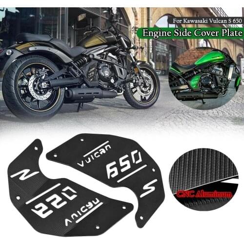 For Kawasaki Vulcan S 650 EN650 VN 650 2015-2019 Motorcycle CNC Aluminum Decoration Engine Side Cover Plate Green/Black/Gold 2PC