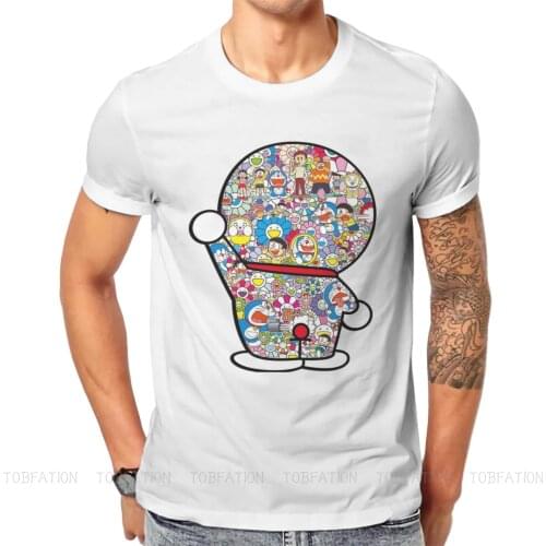 Doraemon Kawaii Robot Cat Manga Cartoon Design T Shirt Men Ofertas Plus Size Crewneck Tshirt Cotton Harajuku Clothing