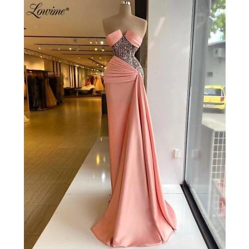 Elegant Mermaid Evening Dresses Sequins Formal Night Gown Wedding Ceremony Special Occasion Dresses For Dinner Party Custom Mada