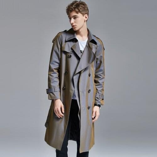 HuaYiHuaFu Men's Trench Coats