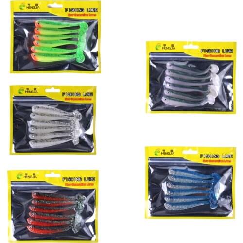 6pcs/bag Fishing Lure Soft Plastic Life-like Swimbait Artificial Bait Jig Worm Bait Fishing Tools