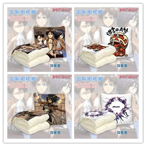 IVYYE Attack on Titan Anime Customized Foldable Quilt Summer Decoration Bed Home Throw Pillow Air Condition Blankets Unisex NEW