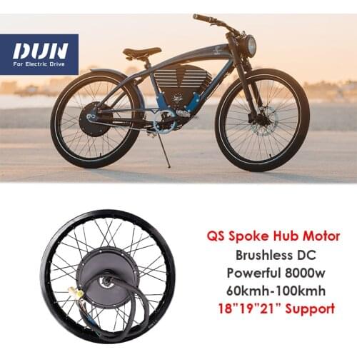 18" 19" 21" Motorcycle Rim Laced 80kmh 100kmh QS Electric Bicycle 3000W 205 V3 Spoke Wheel Hub Motor Set
