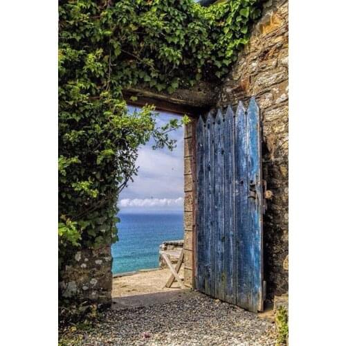 Square/round Drill Diamond Painting Cross Stitch Door Ocean View Villa Mosaic Needlework Craft Full Embroidery Resin Scenic