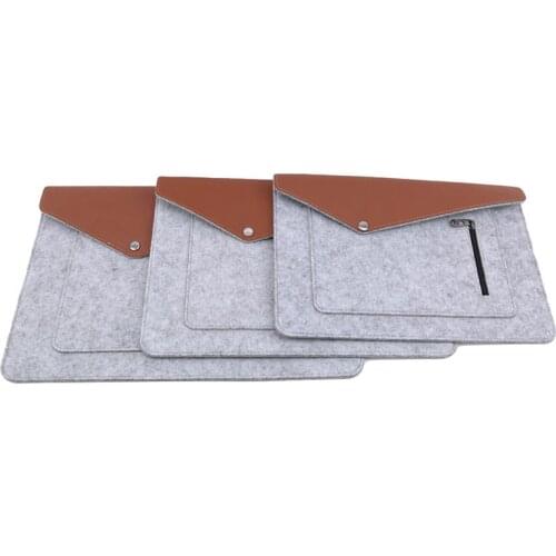 2020 Hot 13 Inch Light Gray Fashion Business High-Grade Felt Cloth Laptop Liner Bag Notebook Wool Felt Computer Protective Cover