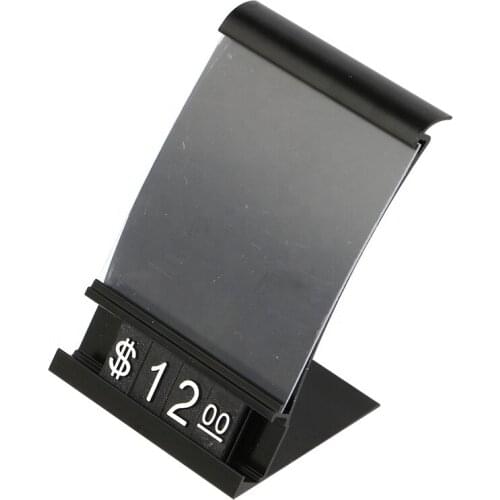 Desk Metal Sign Frame Stand With US Euros RMB Dollars Digital Numbers Adjustable Price Display Rack Shelf top Price Label Holder